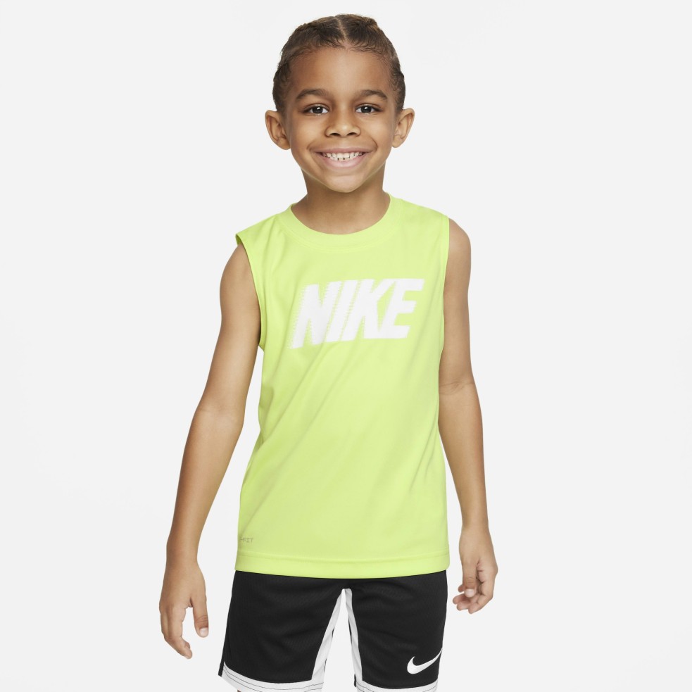 Kids Nike Tops & T-Shirts | Nike "All Day Play" Dri-Fit Muscle Tee Light Lemon Twist